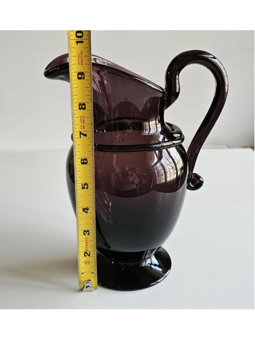 Metropolitan Museum of Art Saratoga Portugal Amethyst Glass Pitcher MCM Style